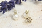 Preview: Ohrstecker mit Perle und Brillanten